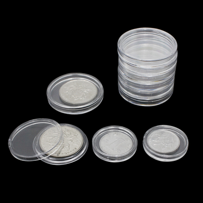 10pcs/lot Transparent Plastic Coin Holder Coin Collecting Bo