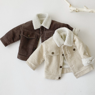 Newborn Baby Girl Boy Corduroy Jacket Infant Toddler Child C
