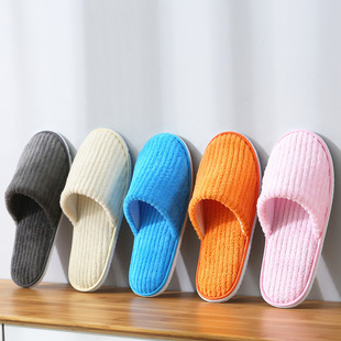 5 Pairs Winter Slippers Men Women Hotel Disposable Slides H