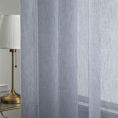 Topfinel Modern Soild White Sheer Curtains for Living Room B
