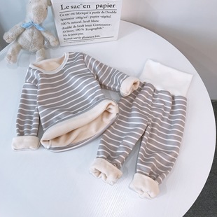 2021 Plush Pajamas Baby Boy Set Clothes For Girls Clothing B
