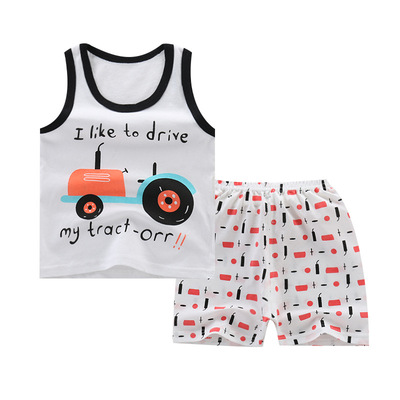 Boys Sets Children Set Summer Boy Shorts Clothes Cartoon Dra
