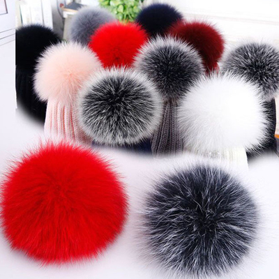 8/10cm Plush Hairball Pom Poms Faux Fox Fur Pompom For Women