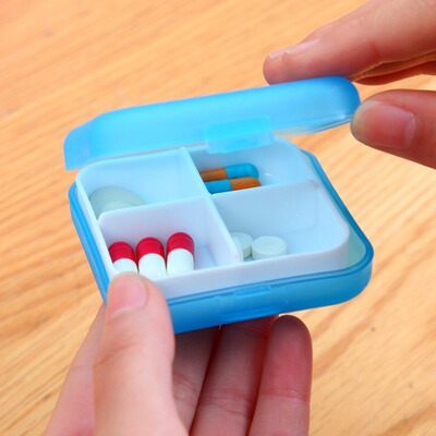 1Pcs Portable Pill Cases Travel Dispen Storage Foldable Mini