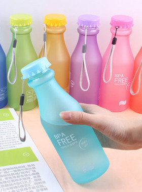 Candy Color Water Bottle Plastic Party Cup Matte Fall Resist