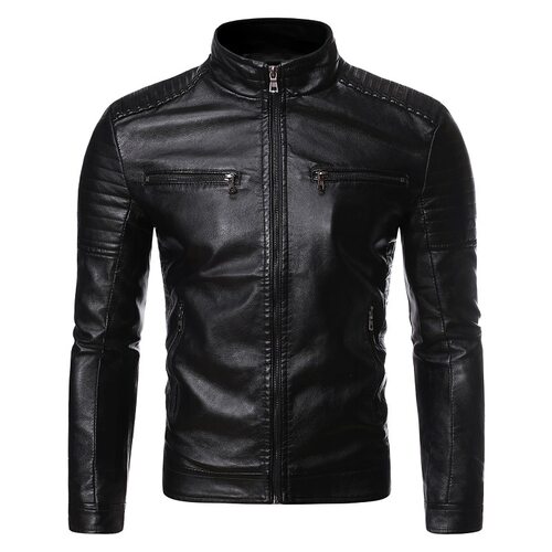 Men Biker Leather Jacket Spring and Autumn  New Men's Fashio