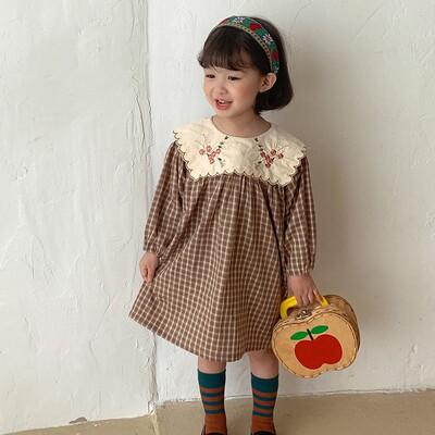 Retro Style Kids Dresses For Toddler Girls Long Sleeve Costu