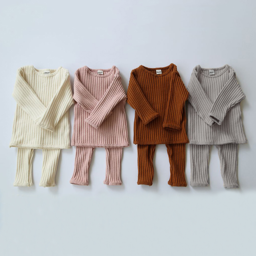 Winter Toddler Baby Clothes Sets 2pcs Girls Boys Knit Sweate