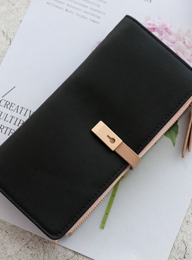 Long Women's Textured Solid Color Wallet Female Purses Tasse