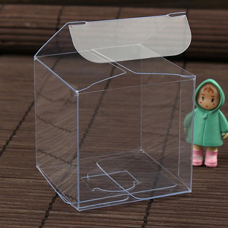 10/25pcs 4x4x4cm Clear Plastic Pvc Packing Box Transparent C