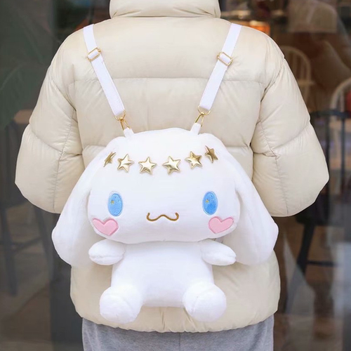 2021 New Women Plush Backpack Kawaii Cartoon Anime Big Ear D