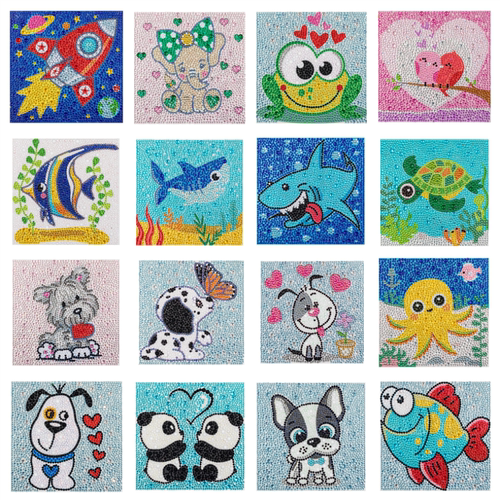 DIY Diamond Painting?Cartoon Animal Dog Shark Elephant Cryst