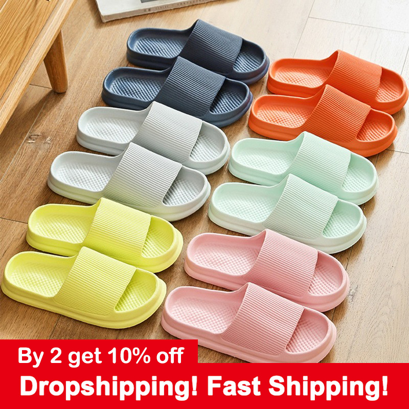 Thick Platform Bathroom Home Slippers Women Fashion Soft Sol