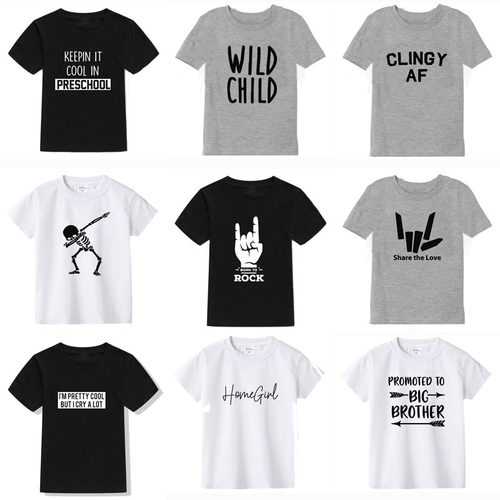 2022 New Summer Boys T Shirt Fashion Print Kids T Shirt For