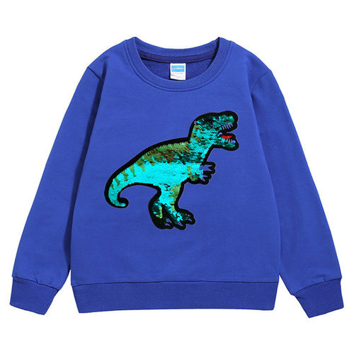 Children's cartoon dinosaur double-sided flip sequins boys p