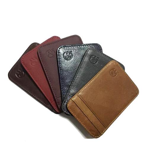 Fashion 100% Genuine Leather Thin Bank Credit Card Case Mini