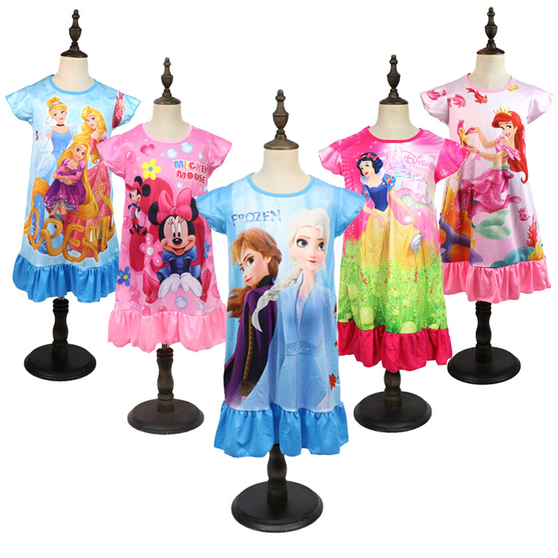 Snow White Princess Dress Girl Summer Clothing Kids Frozen 2