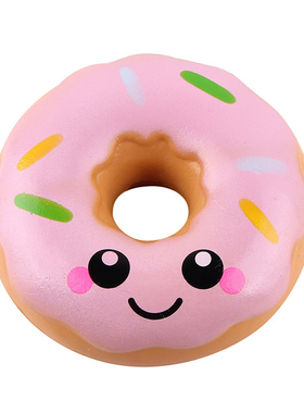 Simulation Donuts Phone Straps Cartoon Smile Face Squishy Sl