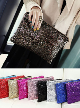 Retro Luxury Sequins Hand Bag Taking Late Package Clutch Bag