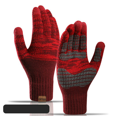 Touch Screen Gloves for Winter Wool Knitted Men's Gloves Fem