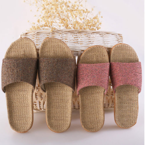 Linen Women Shoes Color Matching Leisure Indoor Floor Shoes