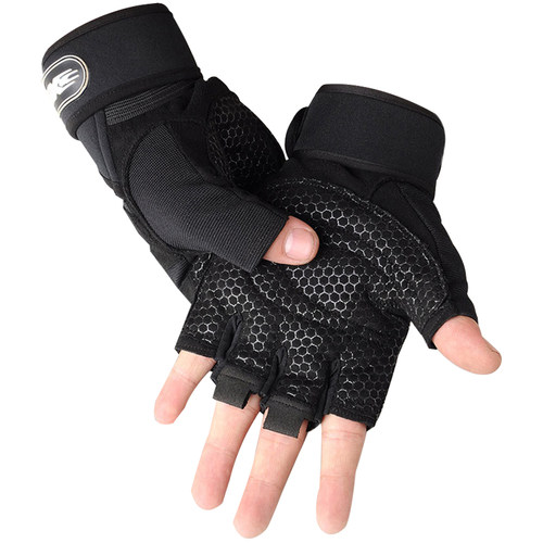 Men Fitness Heavyweight Training Gloves Bodybuilding Half Fi