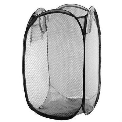 Foldable Laundry Baskets Pop Up Easy Open Mesh Laundry Cloth