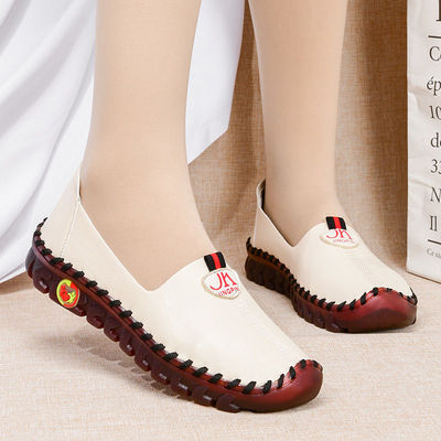 Wide Fit Thick Sole Flats  Style Shoes For Women Cozy Leathe