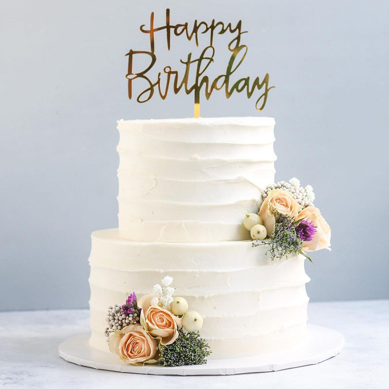 Happy Birthday Cake Topper Acrylic Letter Cake Toppers Party