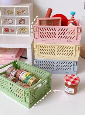 Crate Storage Box Plastic Storage Container Collapsible Bask