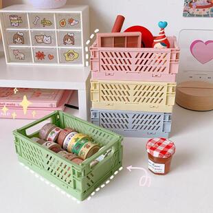 Crate Storage Box Plastic Storage Container Collapsible Bask
