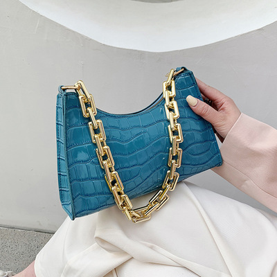Crocodile Pattern Zipper Handbags New Fashion Texture Emboss
