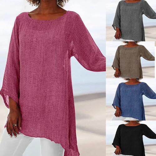 Long Sleeve Women Blouse Plus Size Solid Balck Shirt Casual