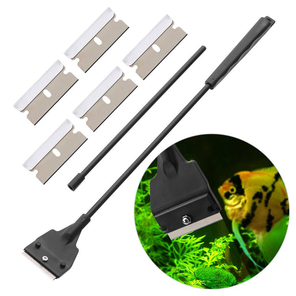 Stainless Steel Aquarium Fish Tank Algae Scraper Blade Aquat