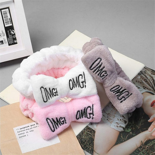 2022 Wash Face Hair Holder Hairbands Soft Warm Coral Fleece
