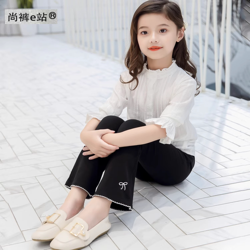 女童喇叭裤夏款薄款长裤2026新款