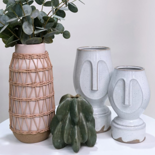 北欧 美瓷物语 孤品 陶瓷摆件 鲜花花瓶 B128外贸出口陶瓷花瓶