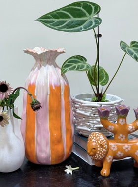 美瓷物语北欧陶瓷花瓶微瑕孤品