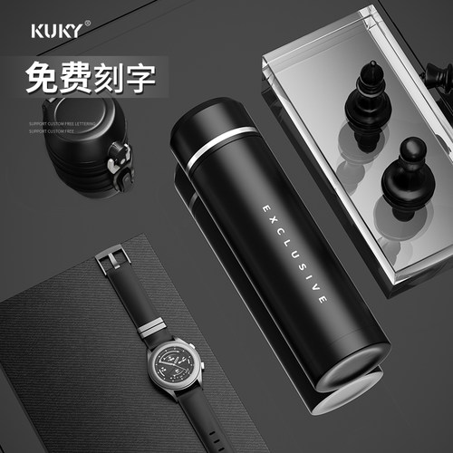 kuky商务保温杯316不锈钢定制
