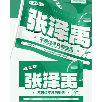 张泽禹应援大旗时代少年团