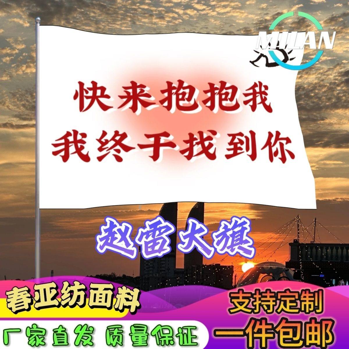 赵雷大旗 音乐节赵雷应援 演唱会现场巡演摇旗呐喊 赵雷旗帜定制