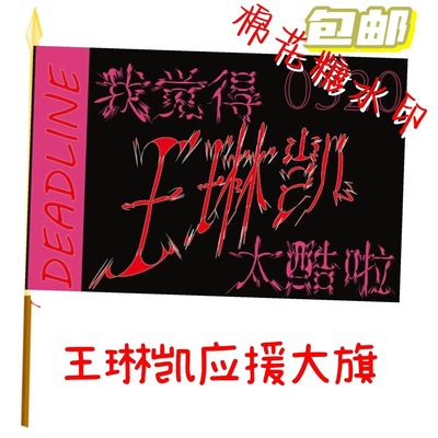 小鬼王琳凯应援大旗明星应援旗帜演唱会音乐节户外应援旗定制定做