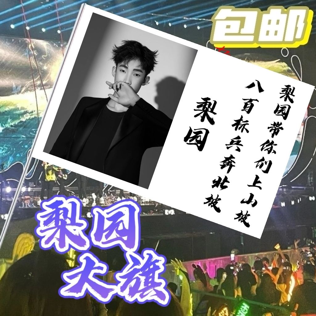 梨园应援大旗定制热门网红举大旗支持来图定制旗帜网络经典语录