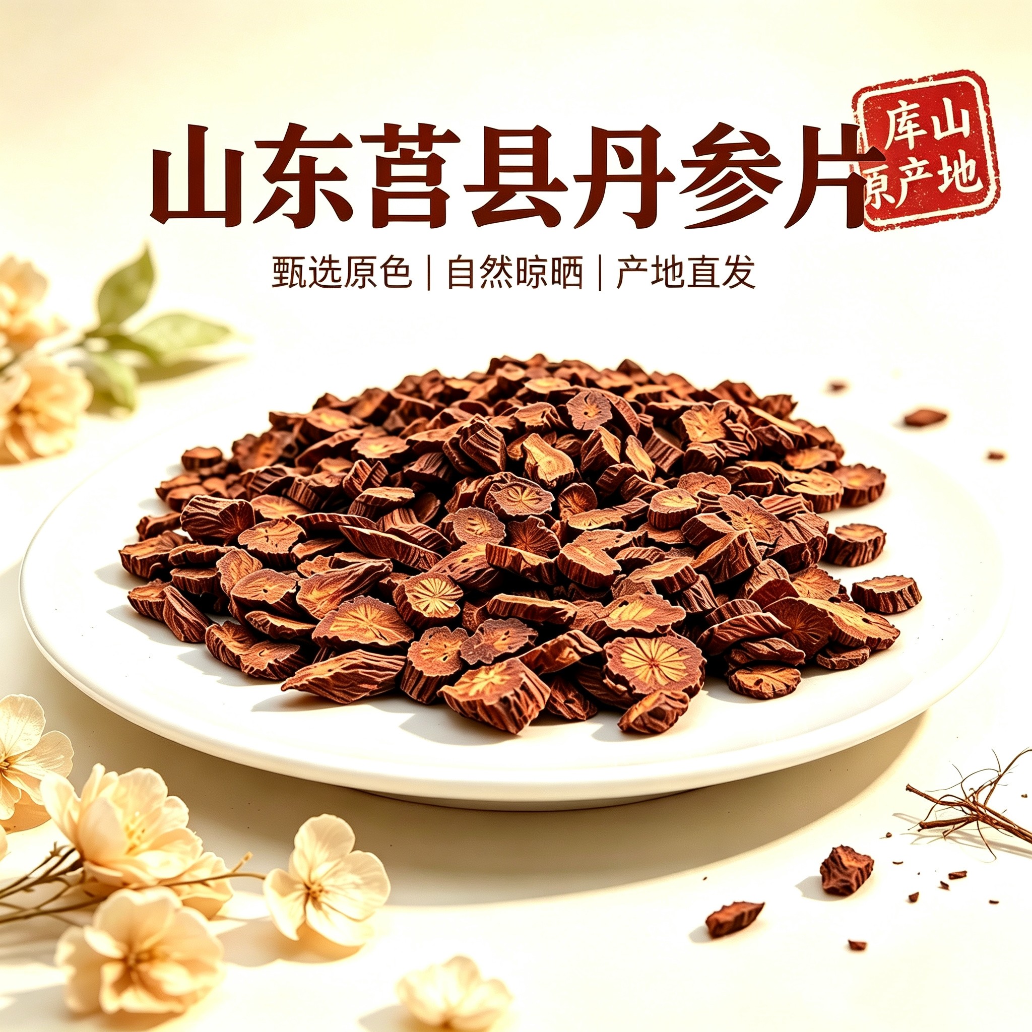 山东莒县库山丹参片产地直发批发