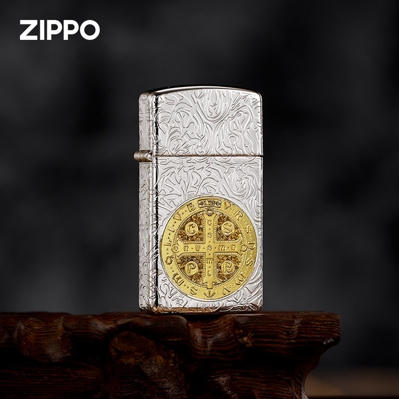 zippo正品打火机镀银镀金窄机康斯坦丁康机牧师地狱神探煤油防风