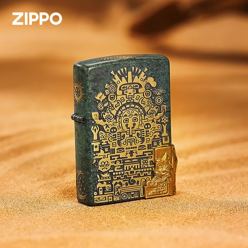 zippo正品青铜做旧煤油防风打火