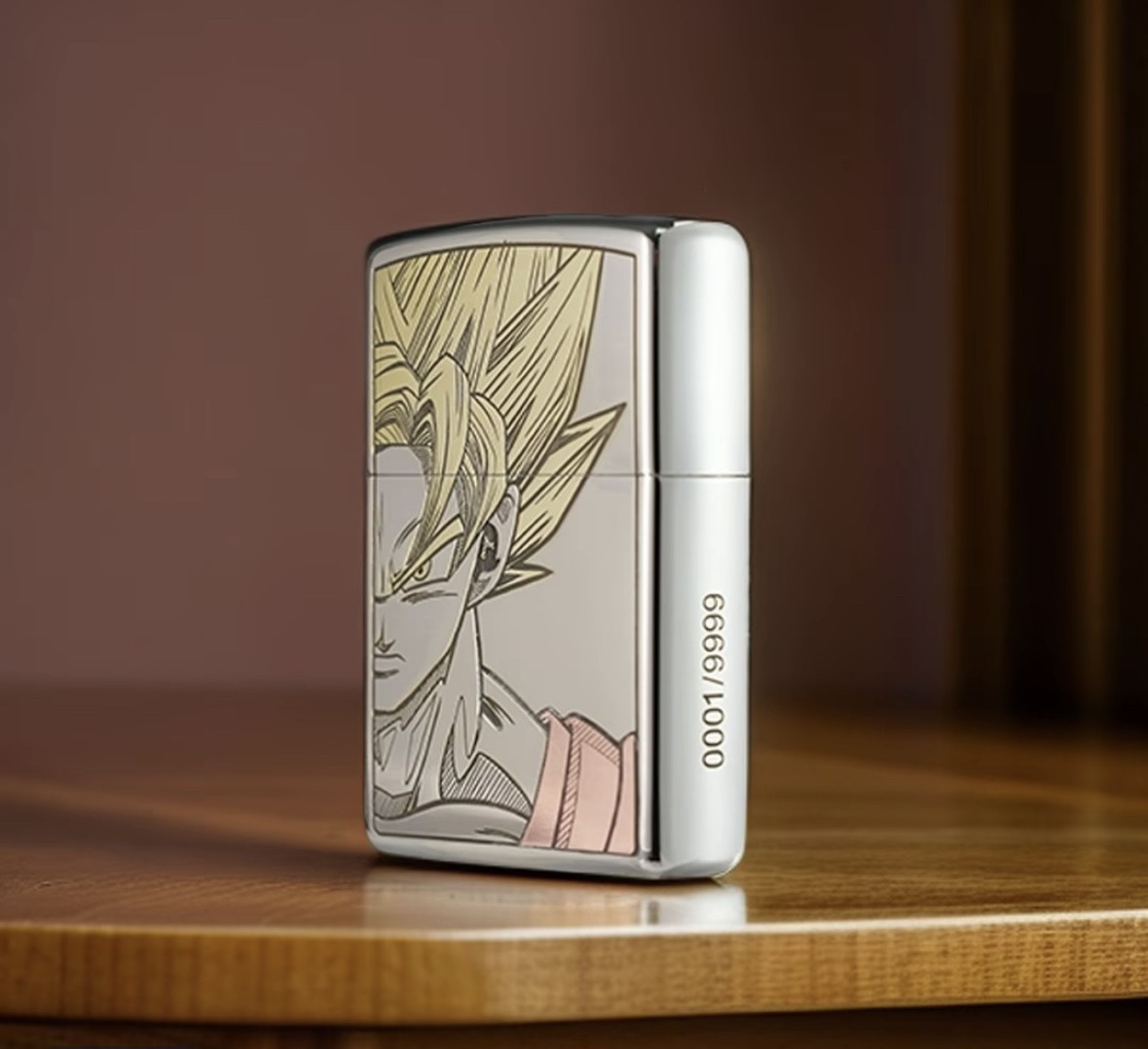 zippo打火机原装正品七龙珠孙悟空超级赛亚人双色镶嵌煤油防风男