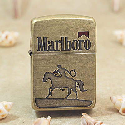 zippo打火机原装正品千语1941古铜万宝路遛马煤油防风男士打火机