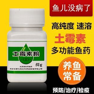 鱼药纯正黄粉土霉素庆大精粉特效白点灵高级观赏鱼用药 买1赠1