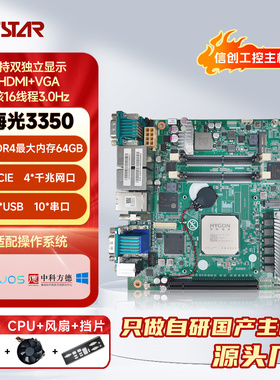 GITSTAR集特 国产海光HG3350 八核十六线程 3.0GHz 的工控主板GM7-5601